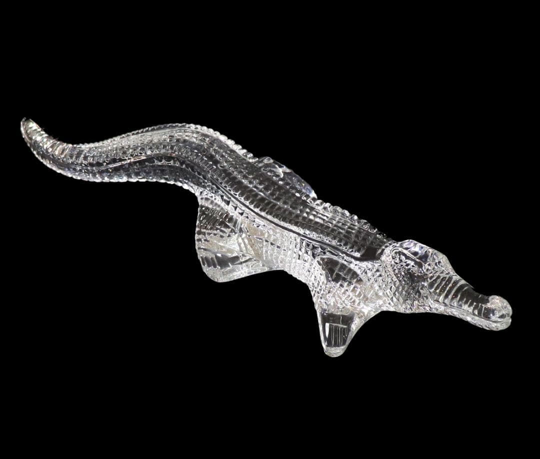 バカラ 特大作品 アニマルシリーズ 最上級クロコダイル 45cm2.5kg 置物