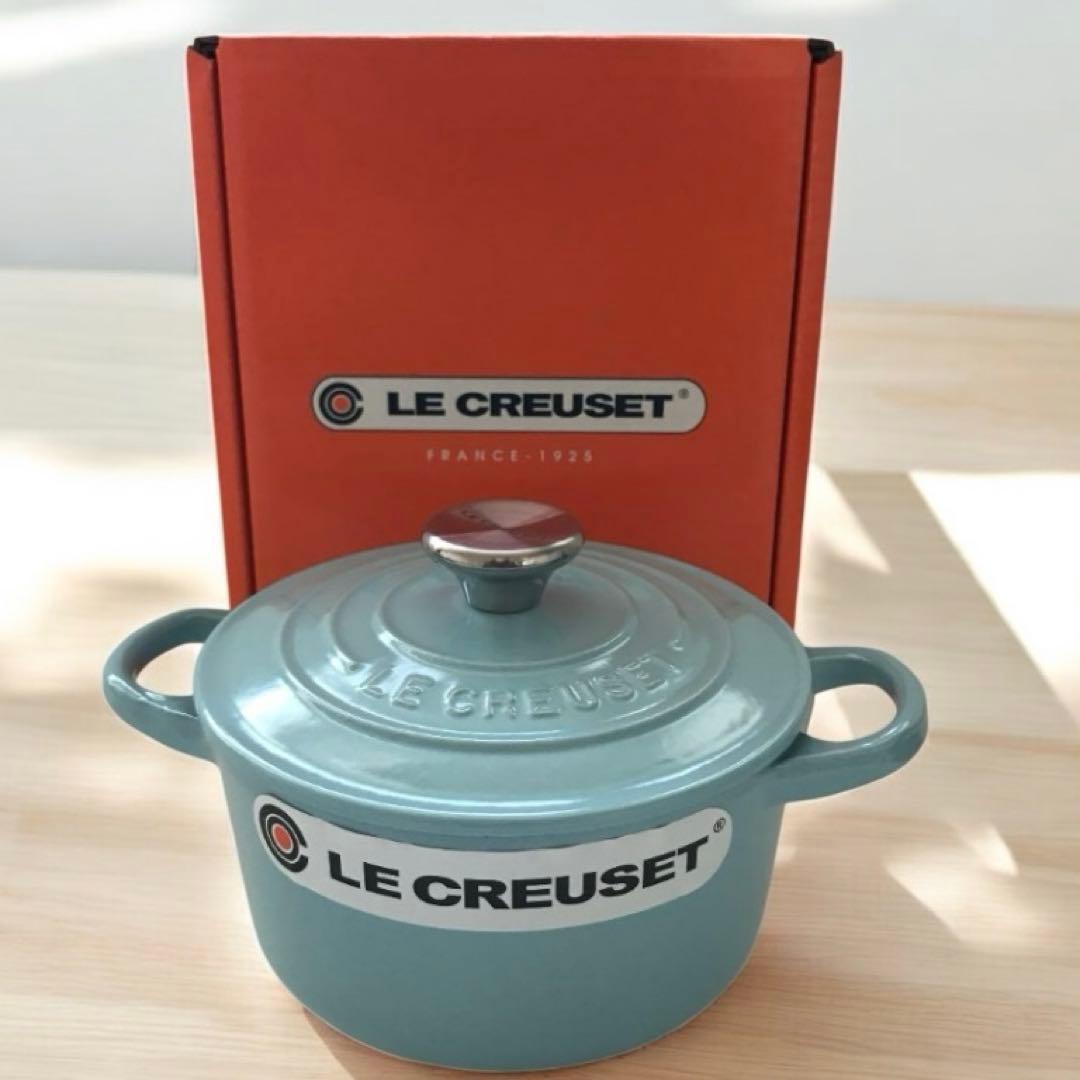 ル・クルーゼ　両手鍋　ブルー　14㎝　LE CREUSET