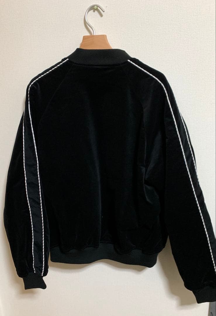 ベロア スカジャン リラックスフィット 中綿入り 刺繍なし シンプル ビームズ