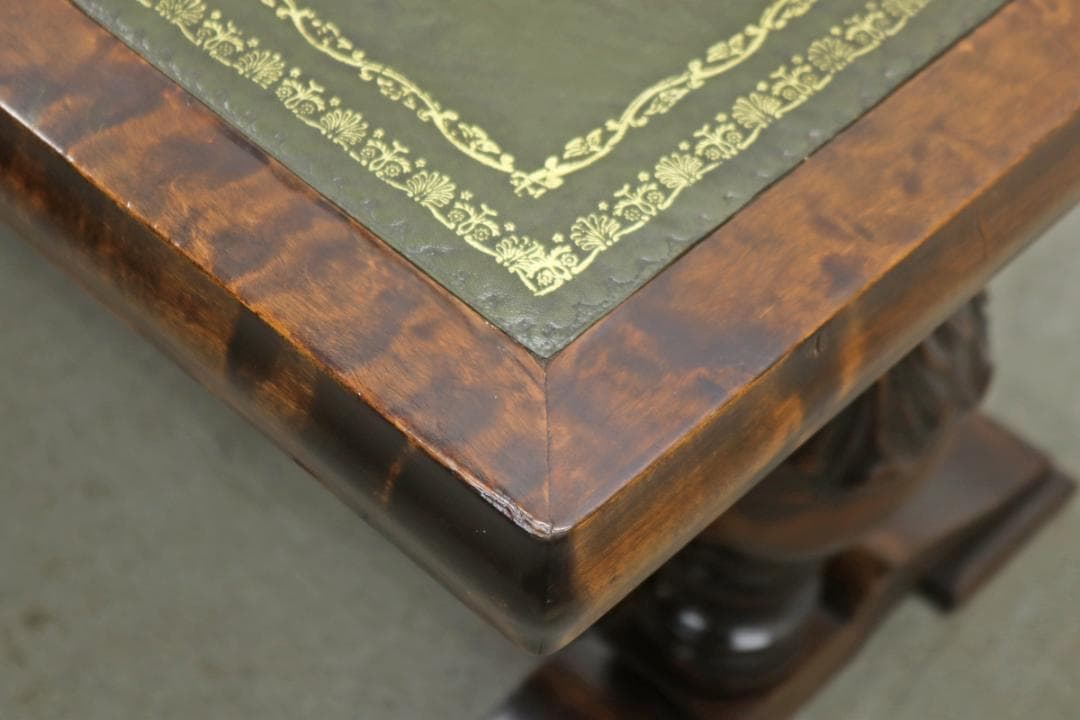 英国 イギリス ロイズ ヴィンテージ オーク材 本革 センターテーブル