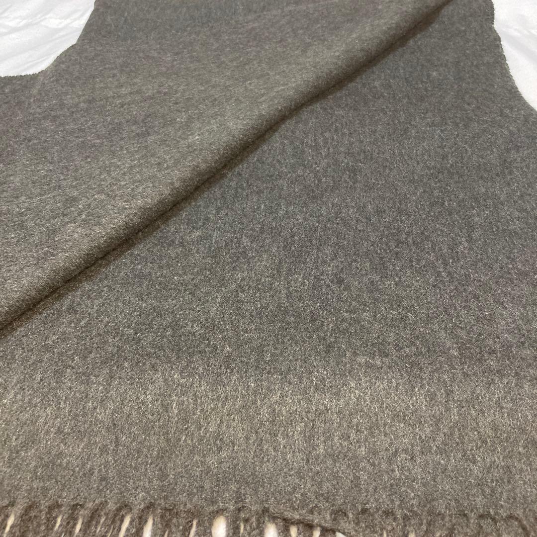 美品 ジョンストンズ カシミヤ100％ 大判ストール チャコール グレー