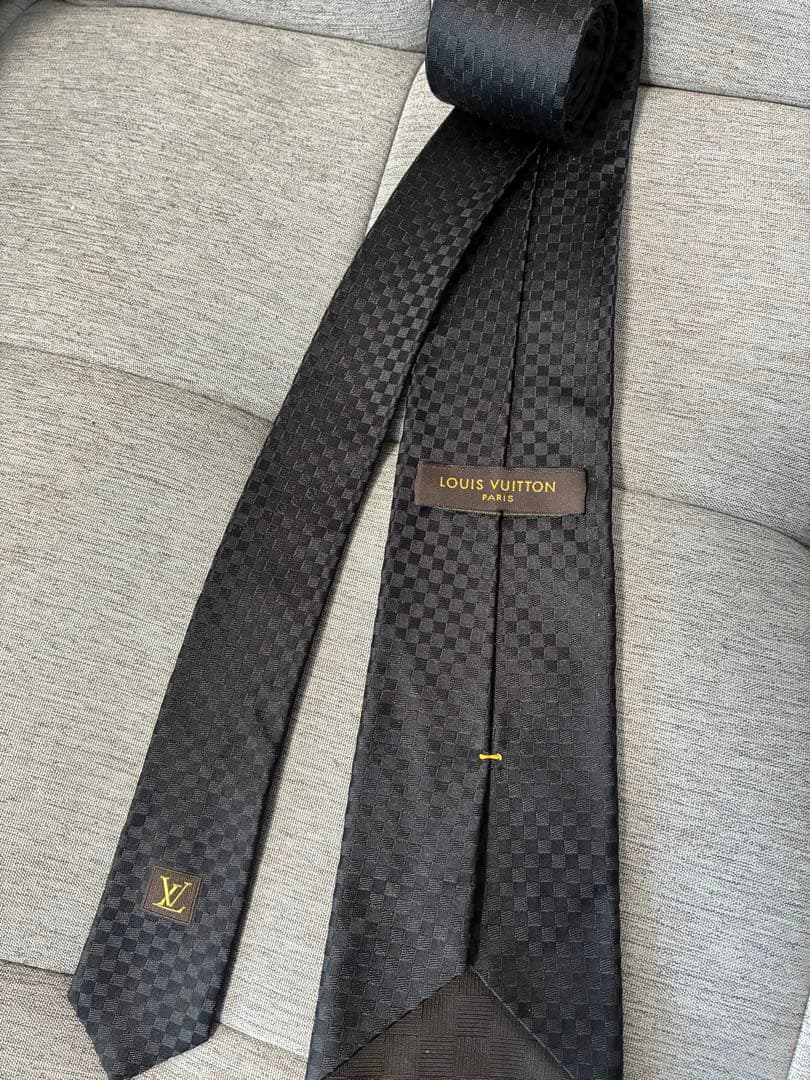 Louis Vuitton ブラック チェック ネクタイ