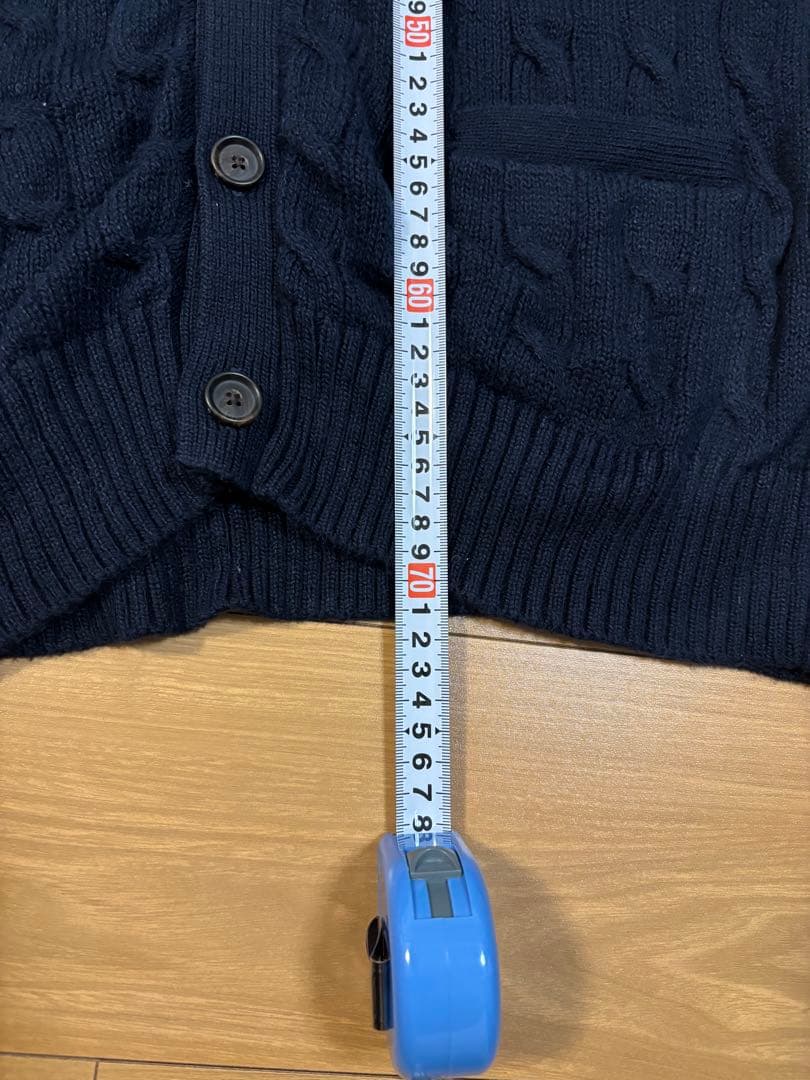 ラルフローレンケーブルニット コットン カーディガン　メンズ　Mサイズ