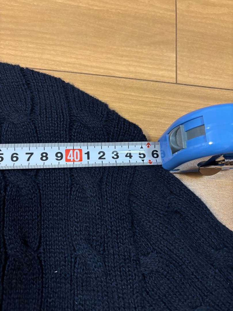 ラルフローレンケーブルニット コットン カーディガン　メンズ　Mサイズ