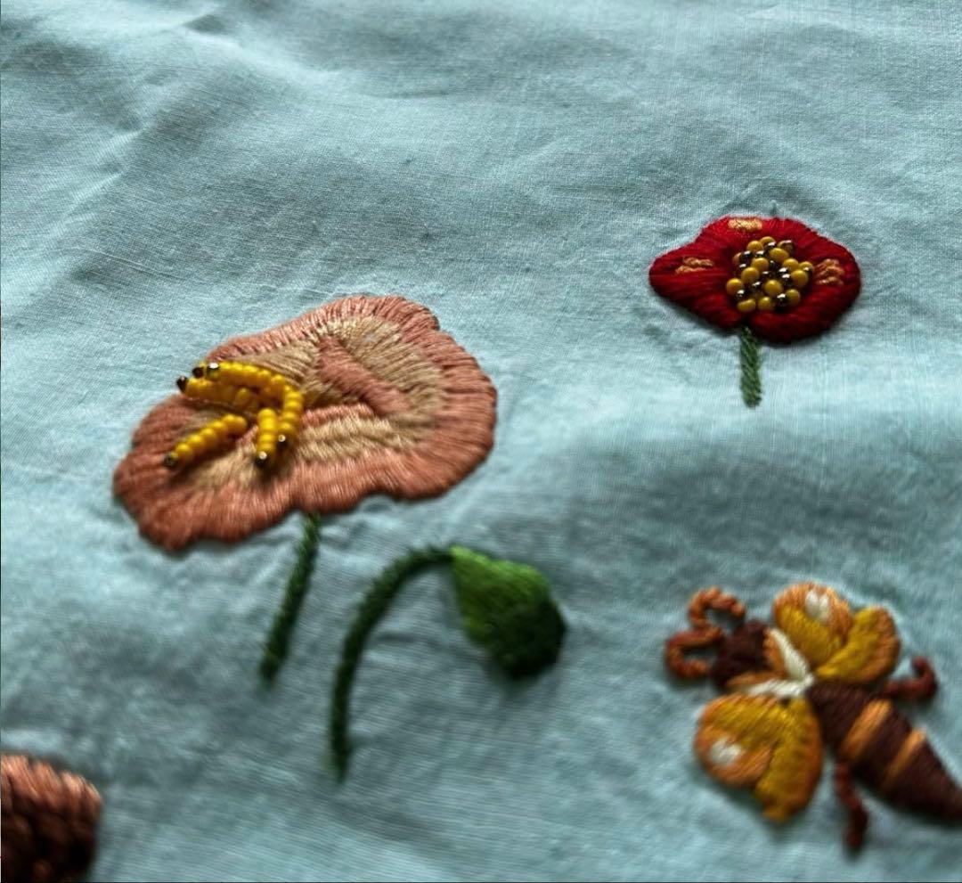 45R 歳時記　上巳　ブラウス　プルオーバー　刺繍　ビーズ刺繍