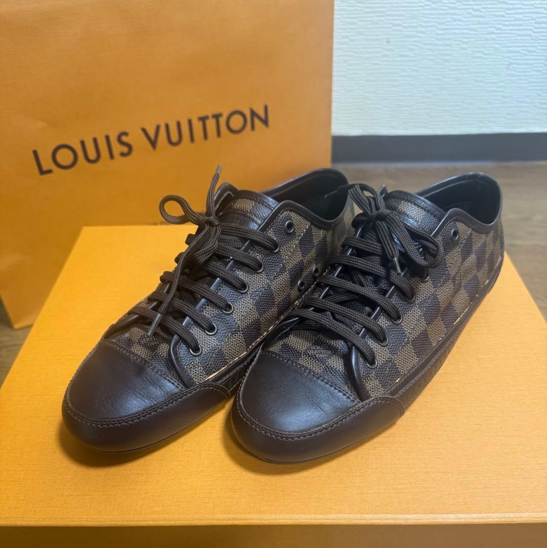 ルイヴィトン ダミエ スニーカー シューズ ローカット 26.5cm 茶色