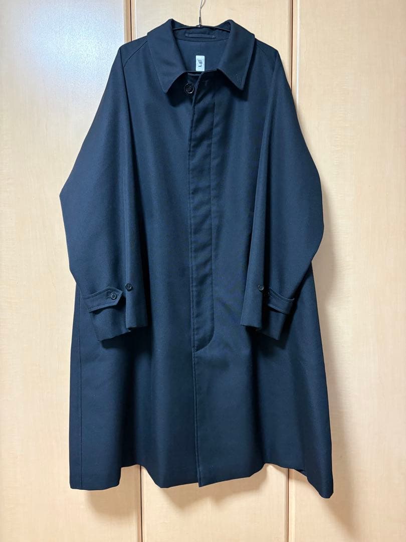 Lechoppe LE ウールバルカラーコート ブラック　サイズ2