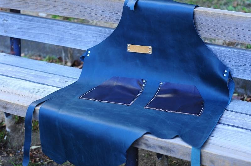 本革　エプロン 工房作業、DIY、ガーデニング、カフェ・革作業・木工、レザー