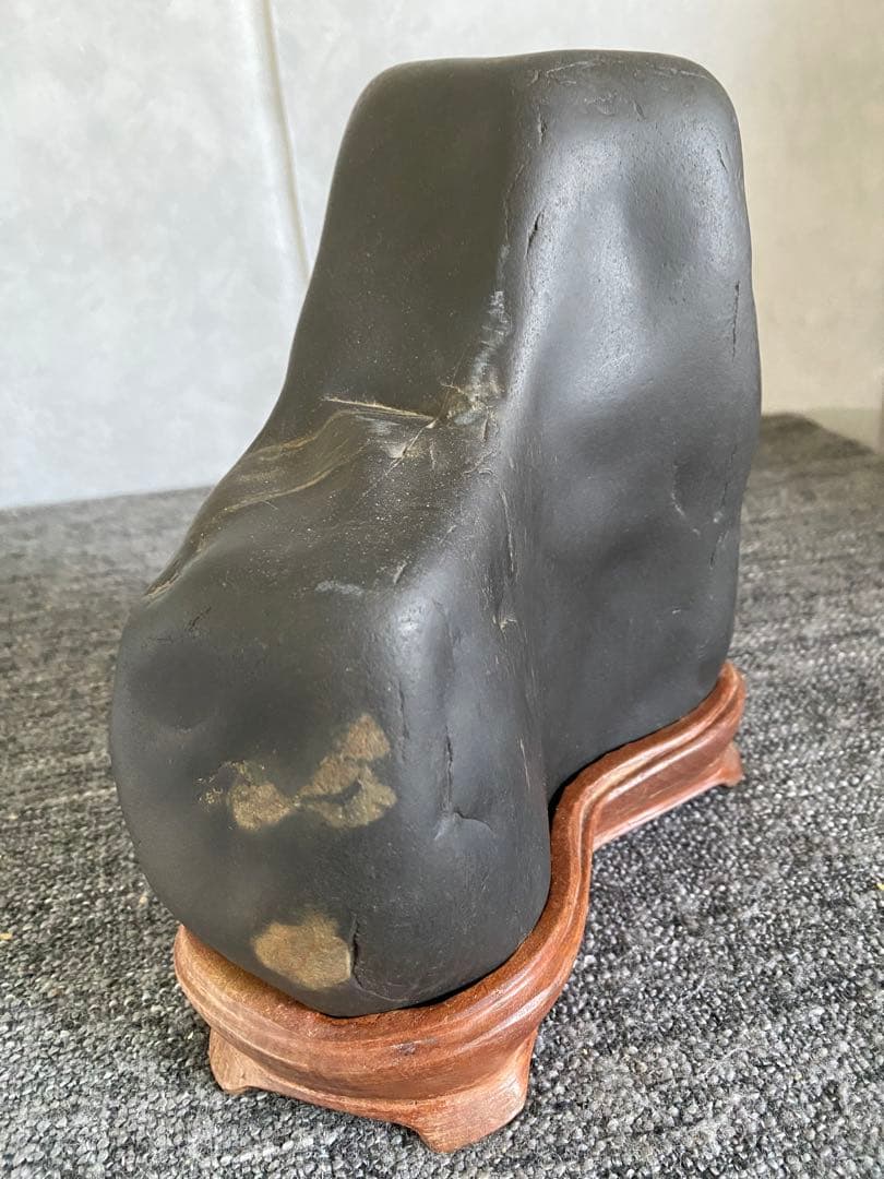 鑑賞石　自然石　置物　石　盆石　黒石　四万十川石