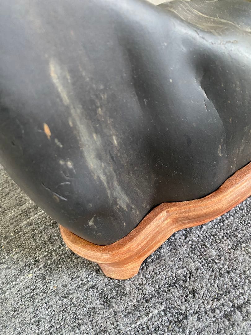 鑑賞石　自然石　置物　石　盆石　黒石　四万十川石