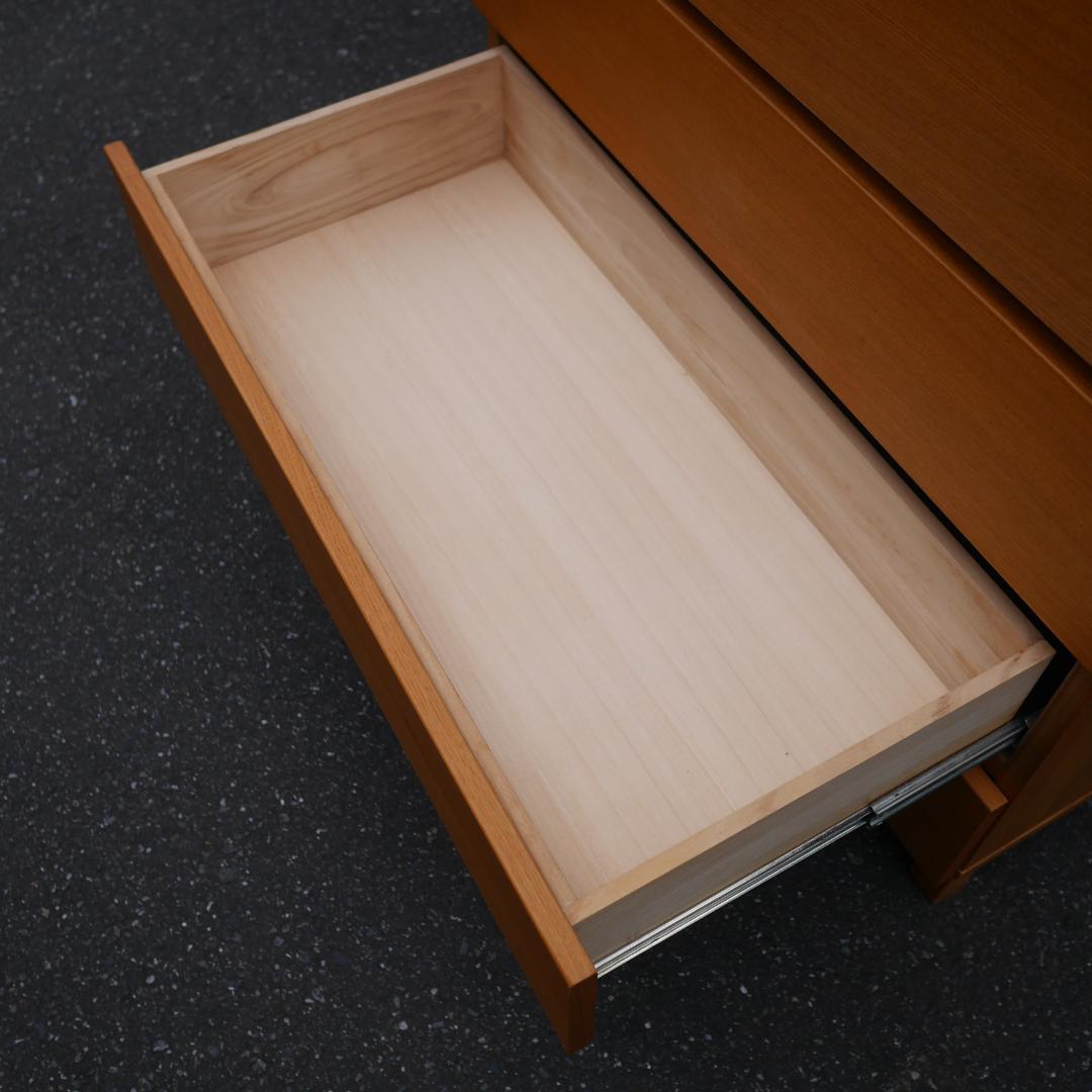 【廃盤】無印良品 MUJI 6段 チェスト 脚付き タモ材 引出し収納 洋タンス