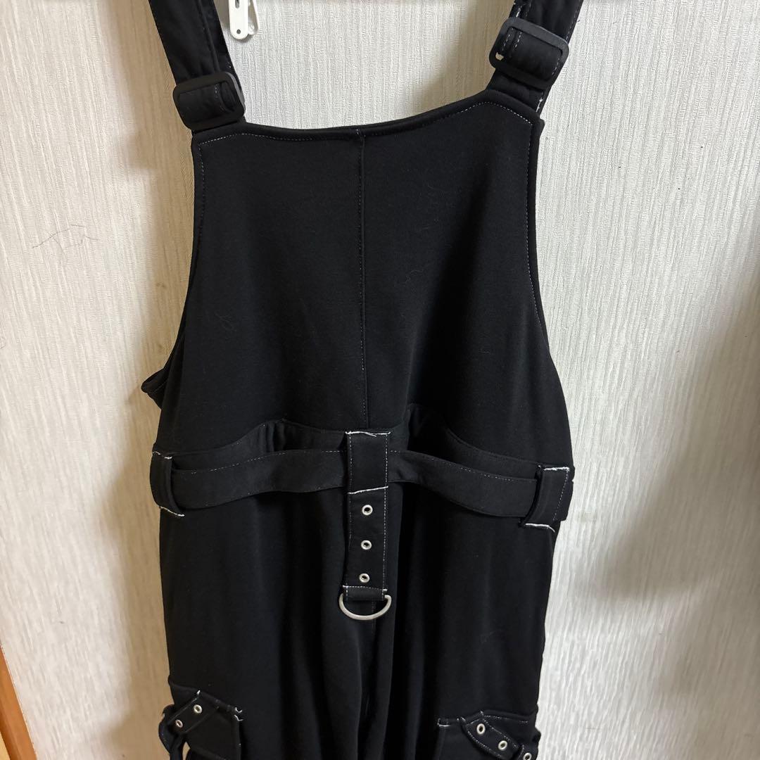 【美品】レフレム REFLEM 2WAYボンテージスウェットカーゴオーバーオール