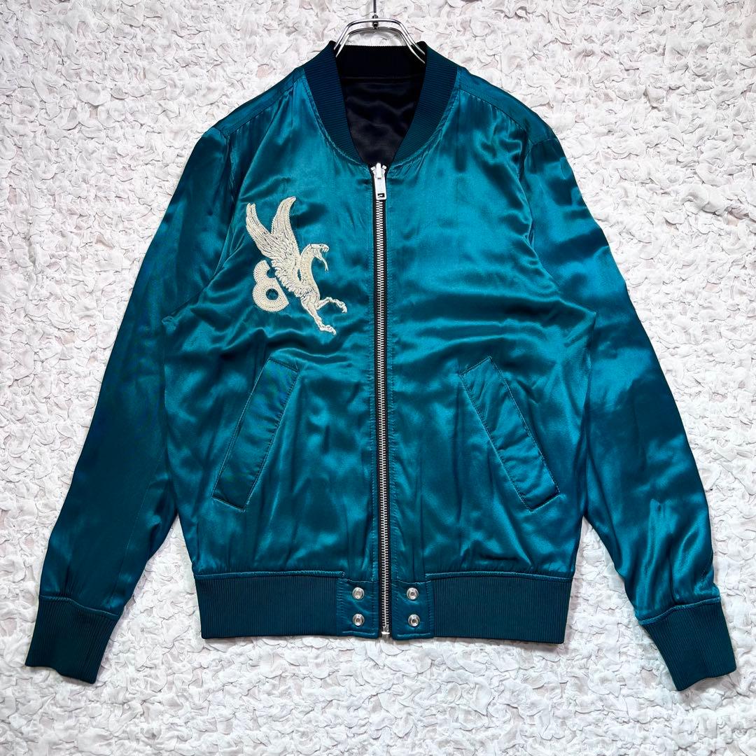 『DIESEL』 スカジャン　J-SMOAK-EMBRO リバーシブル　黒　S