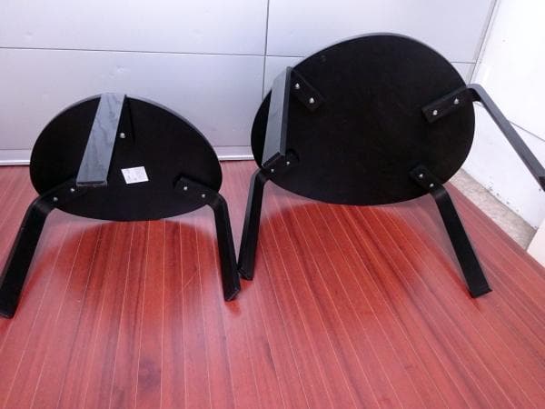 IKEA SLALSTAネストテーブル ブラック リビングテーブル2点セット