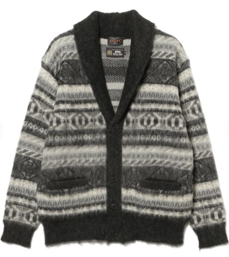 メンズ シャギー ショールカーディガン