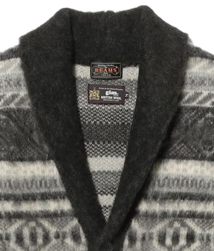 メンズ シャギー ショールカーディガン