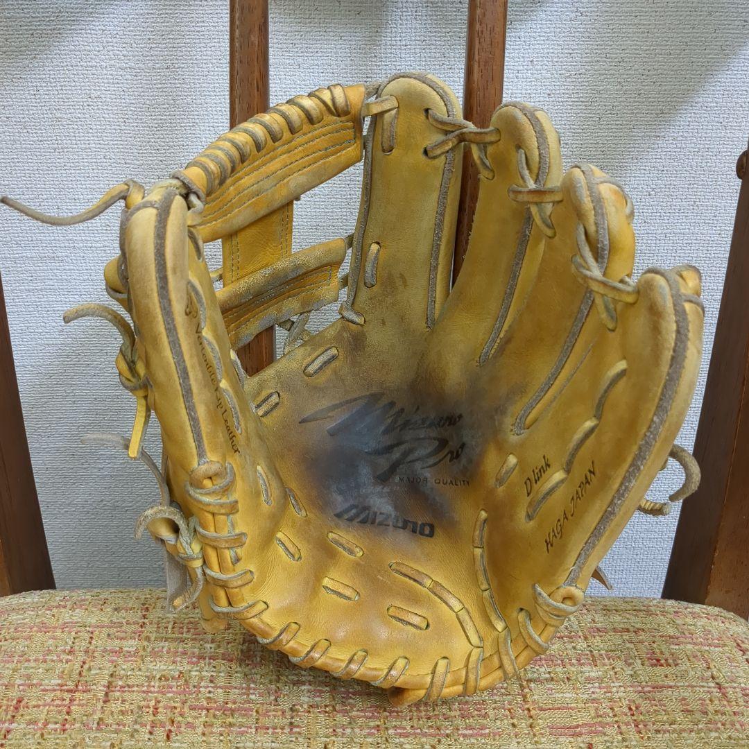 HAGA JAPAN 内野用 ミズノプロ 硬式用グローブ イエロー