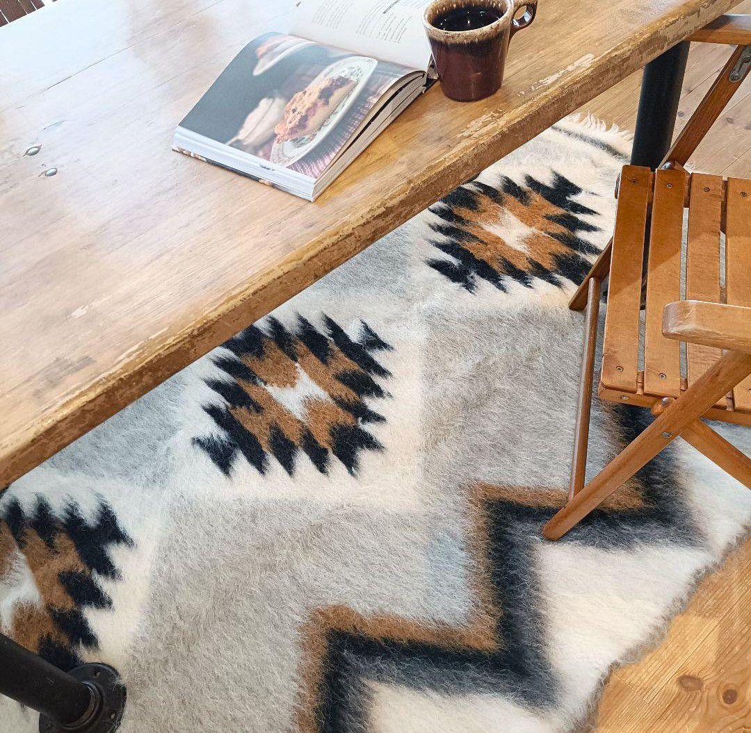 【超レア】L200cm 大判！ ウール　ヴィンテージラグ　ベニワレン