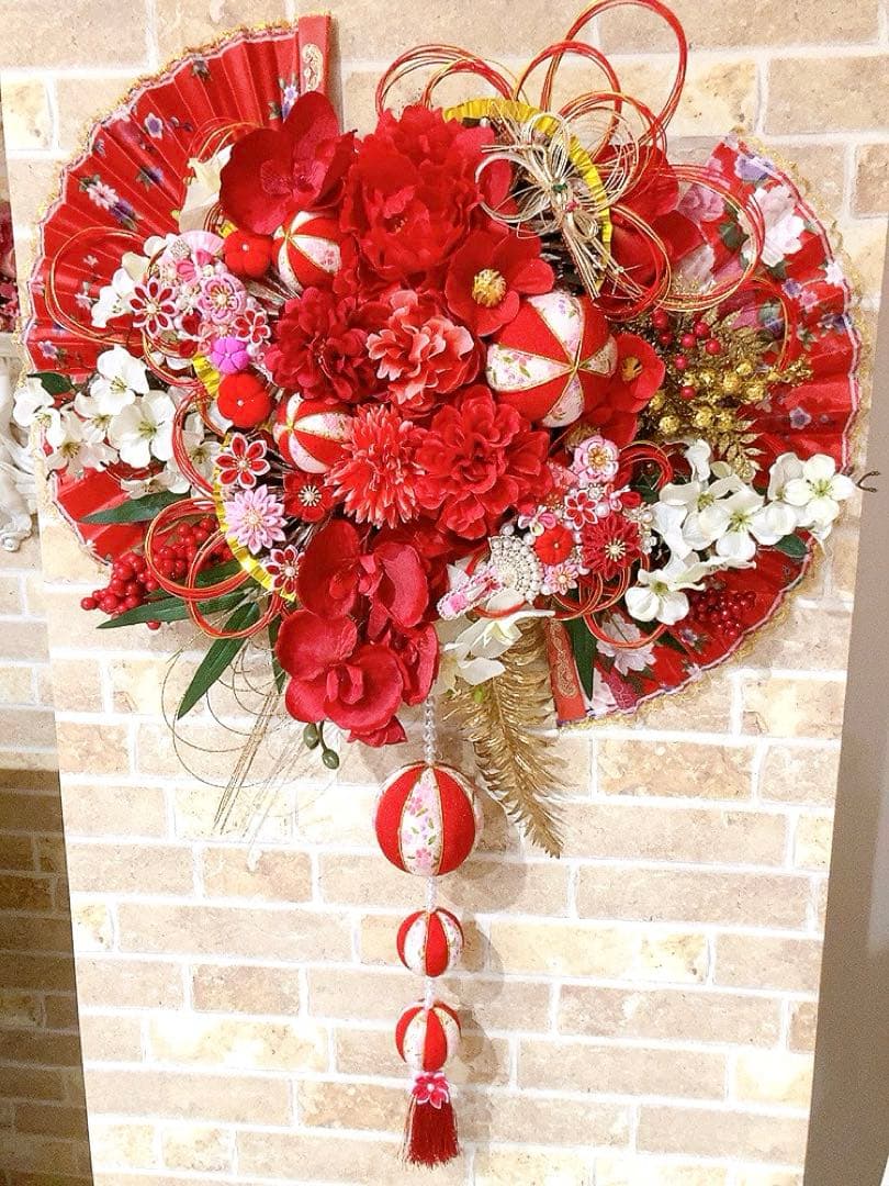 超豪華！豪華絢爛♡最高峰のお正月リース♡超特大サイズ♡お正月飾り♡造花リース