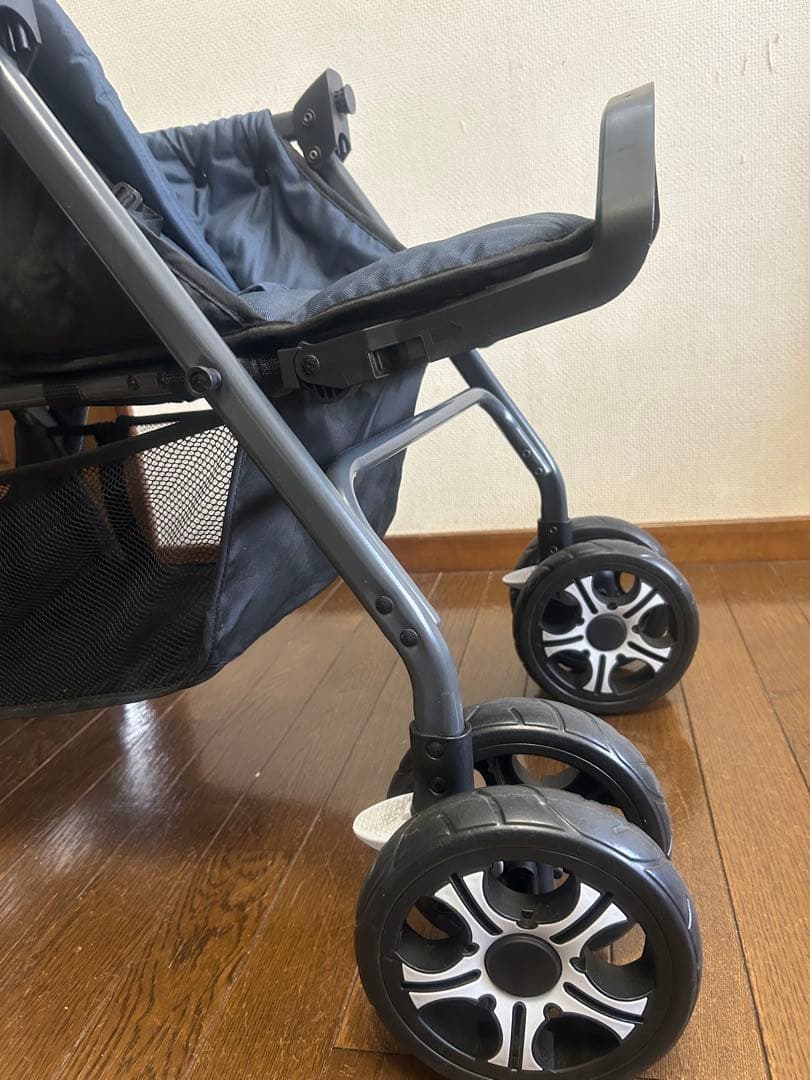 【satomi】カトージ 二人乗りベビーカー 二人でゴー ネイビー