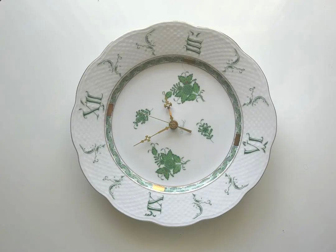 ヘレンド　時計　アポニーグリーン