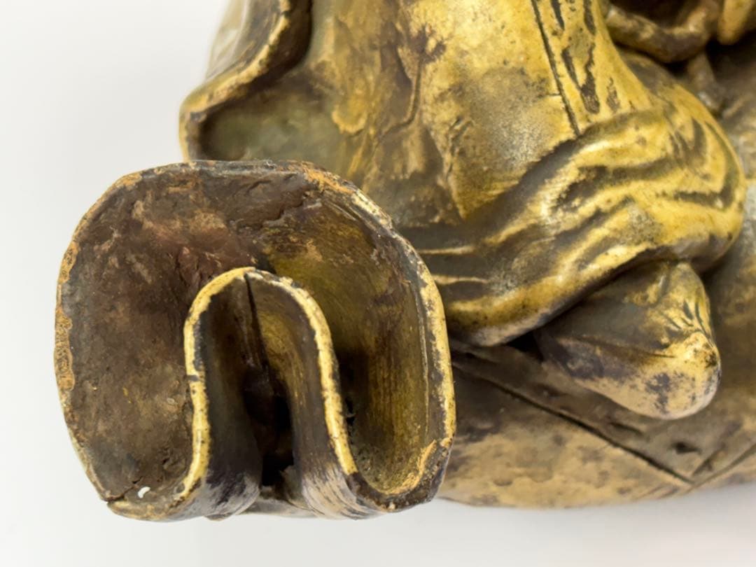時代物 古黄瀬戸 布袋様 七福神 仏像 置物 縁起物 R7112348