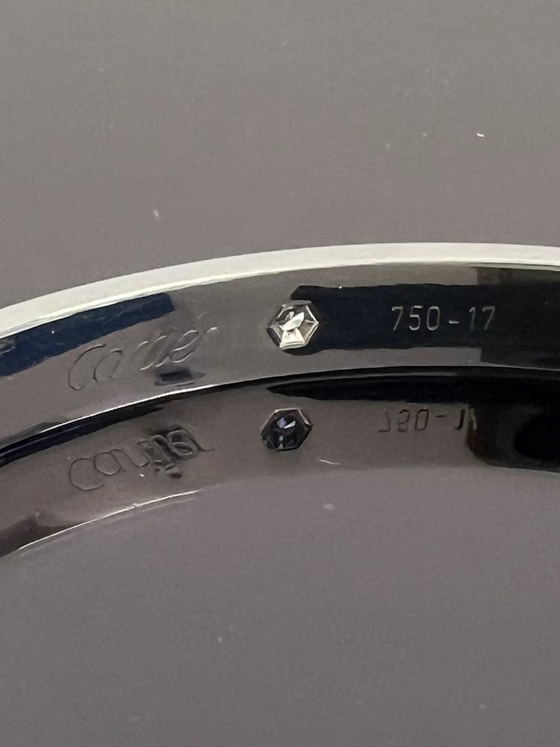 美品　カルティエ　ラブブレス　#17 6pダイヤモンド　ホワイトゴールド 正規品