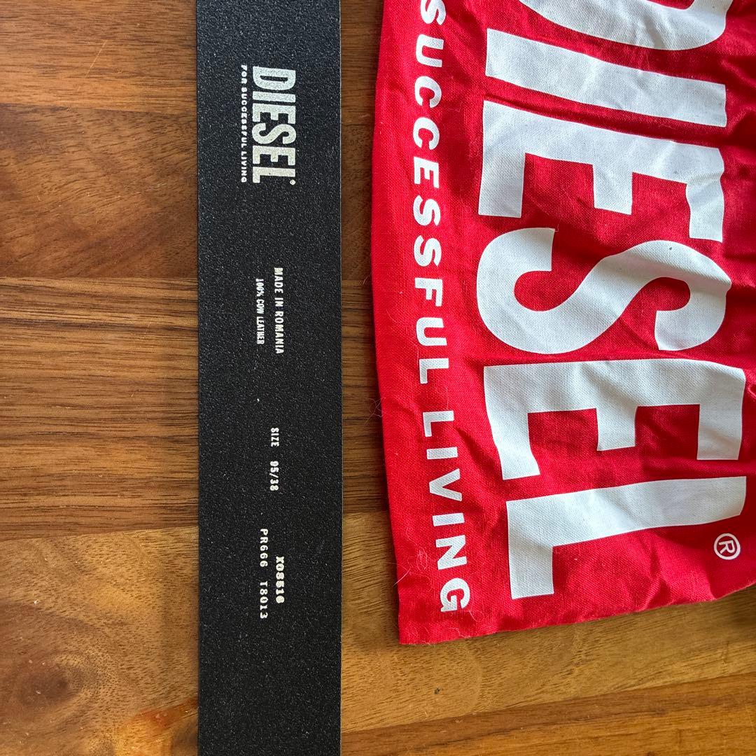 ニョ　DIESEL 1DR オーバルD ロゴ ベルト 95cm