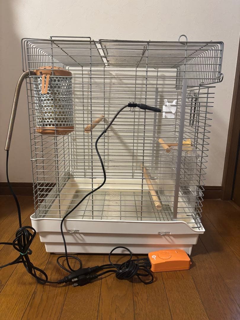 オカメ465 セラミックヒーターカバー付サーモスタット　おやすみカバー　止まり木