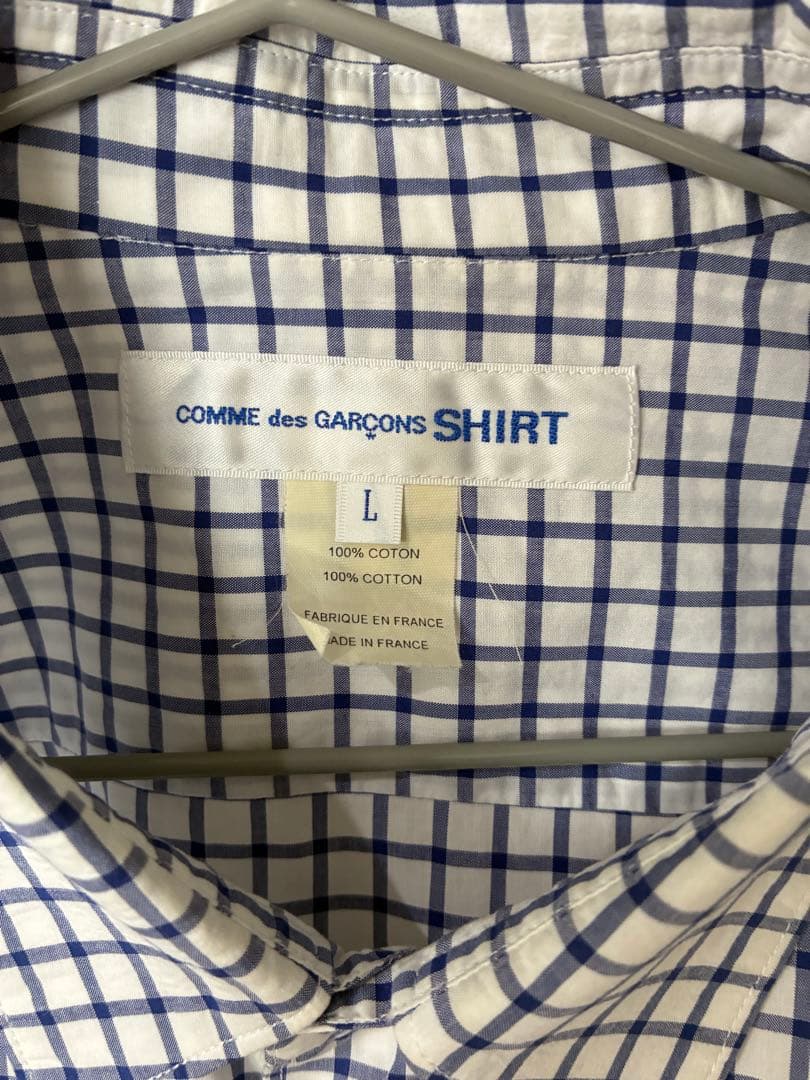 COMME des GARÇONS SHIRT ギンガムチェックL フランス製