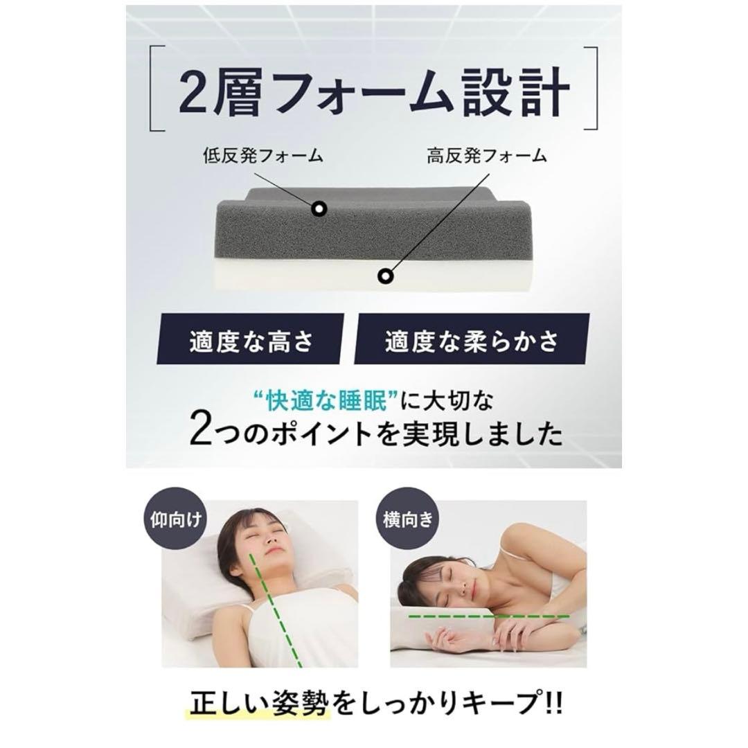 MACR 枕 カバー付 ウレタン機能性 まくら 低反発 高反発 首のリフレッシュ