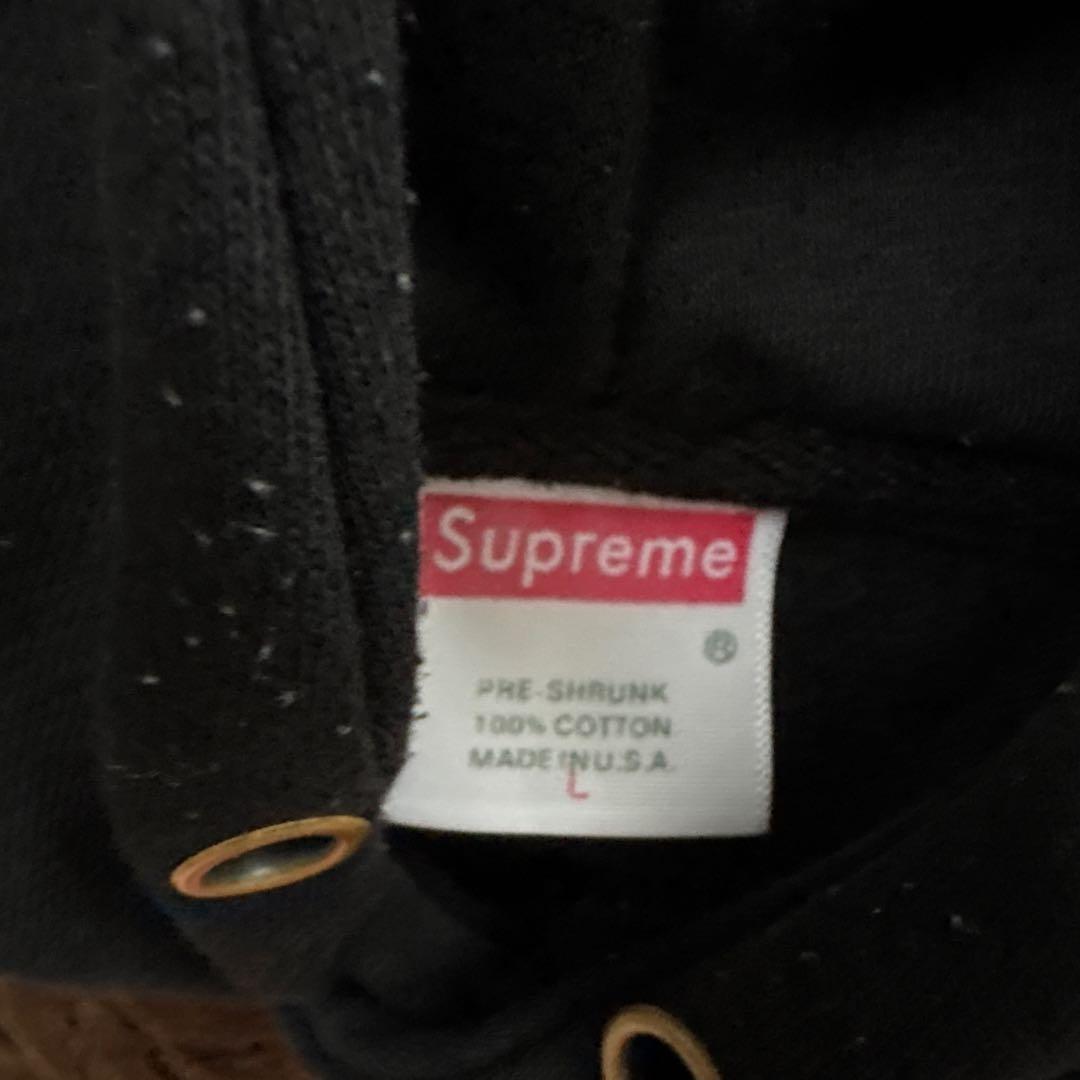 Supreme ブラック パーカー Lサイズ