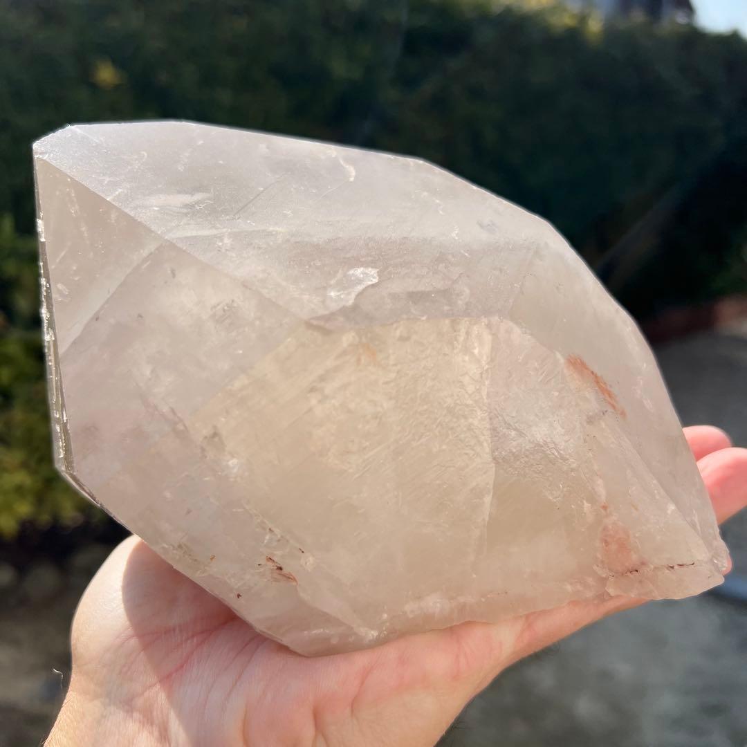 ✳️✮幻✮存在感際立つ極大水晶☆ピンクマニカラン水晶 原石 単結晶 天然石 水晶