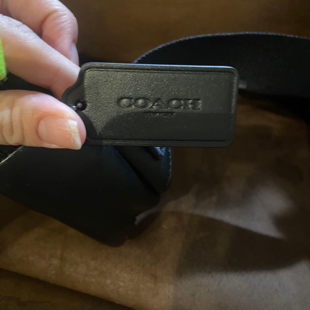 【美品】coach ボディバック　ウエストポーチ　メンズ　イエロー