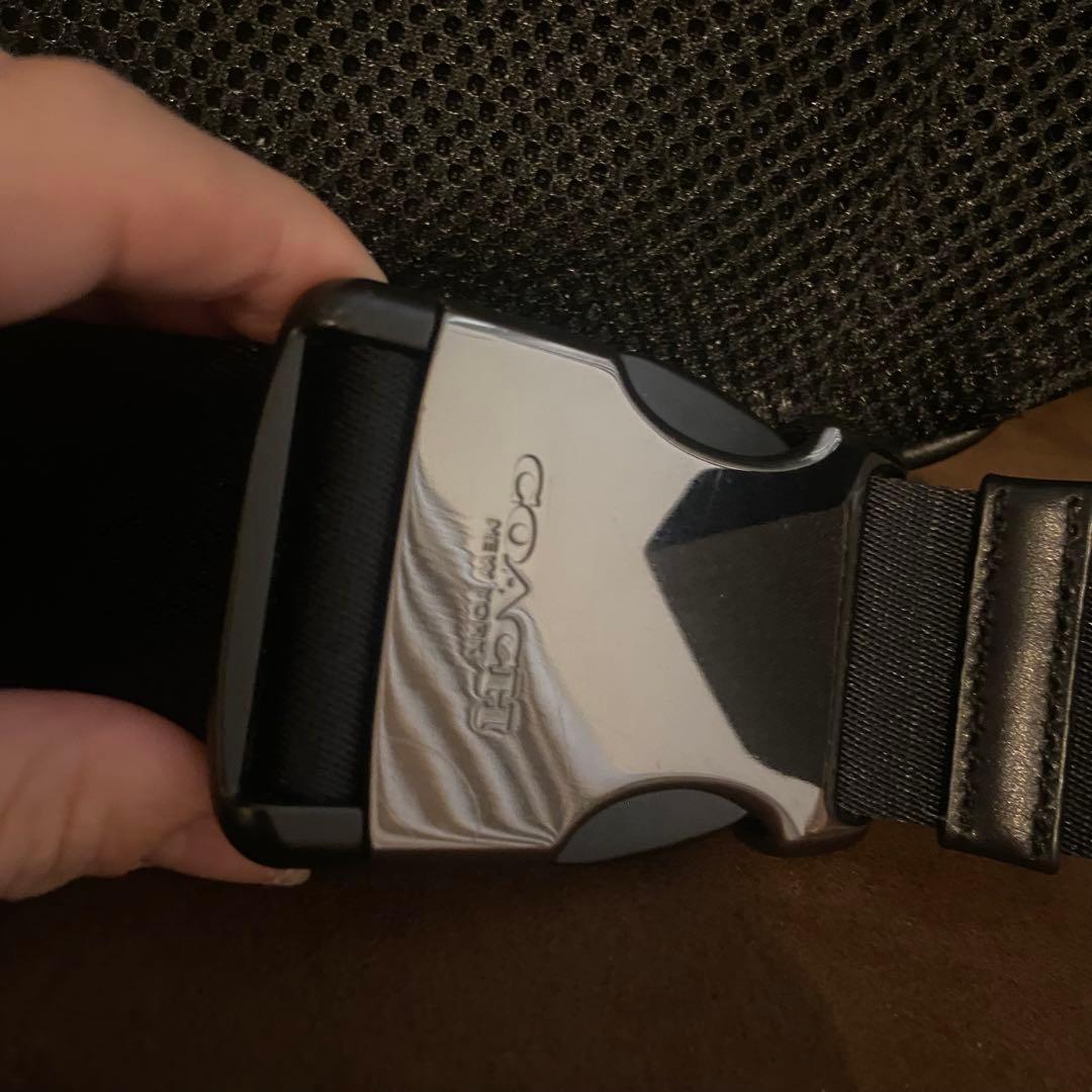 【美品】coach ボディバック　ウエストポーチ　メンズ　イエロー