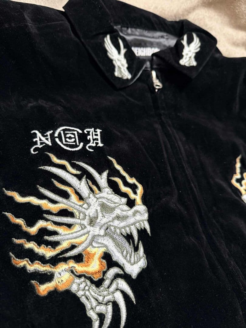 ドラゴン 未使用 ベロア 龍 スカジャン unisex 美品 vintage