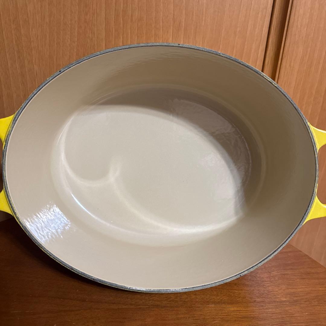 未使用 ルクルーゼ ココットオーバル 25cm ディジョンイエロー