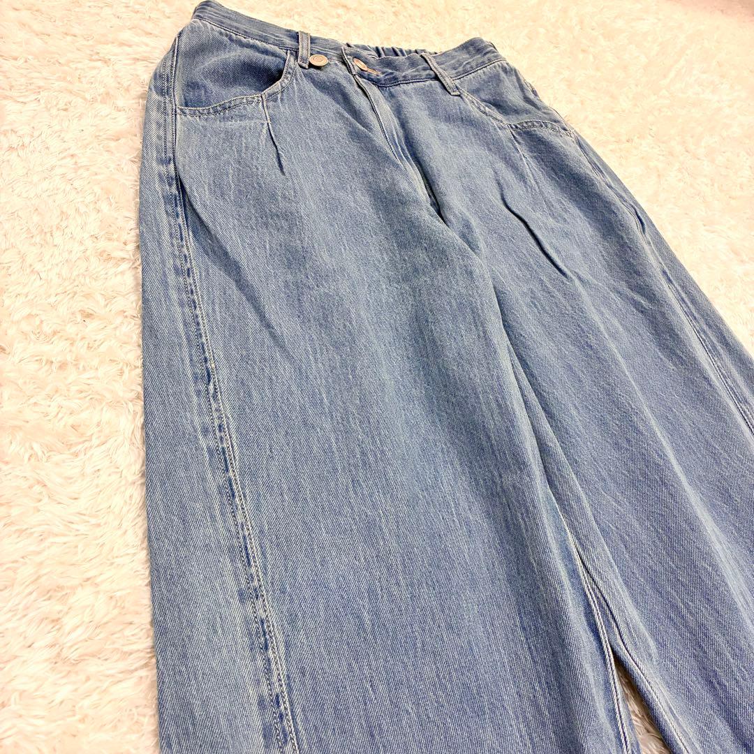 24SS ビアズリー ラップ風デニム Fサイズ FRIPIER ブルー