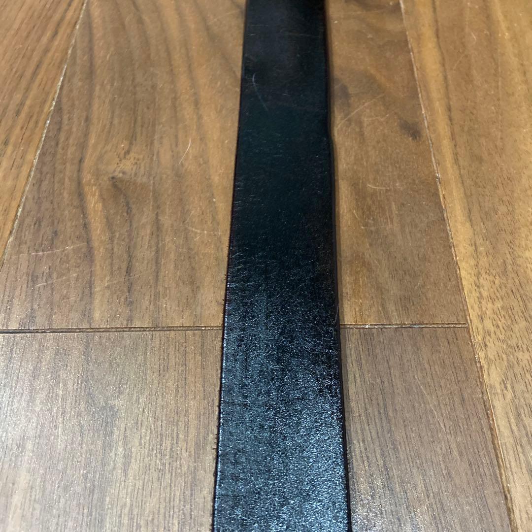 OLD STUD プレーンレザーベルト ブラックレザー 32inch HTC