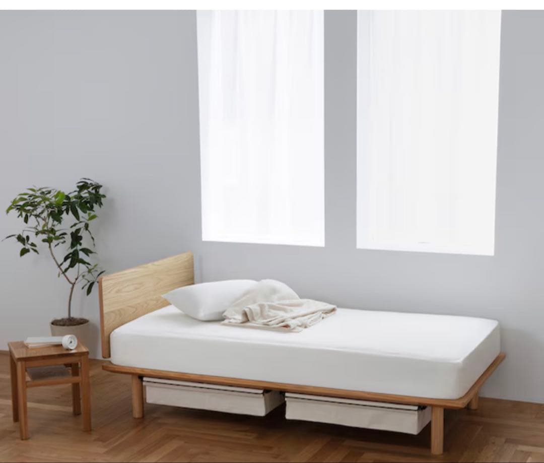 【3月末発送】無印　シングルベッドフレーム　2台　旧型