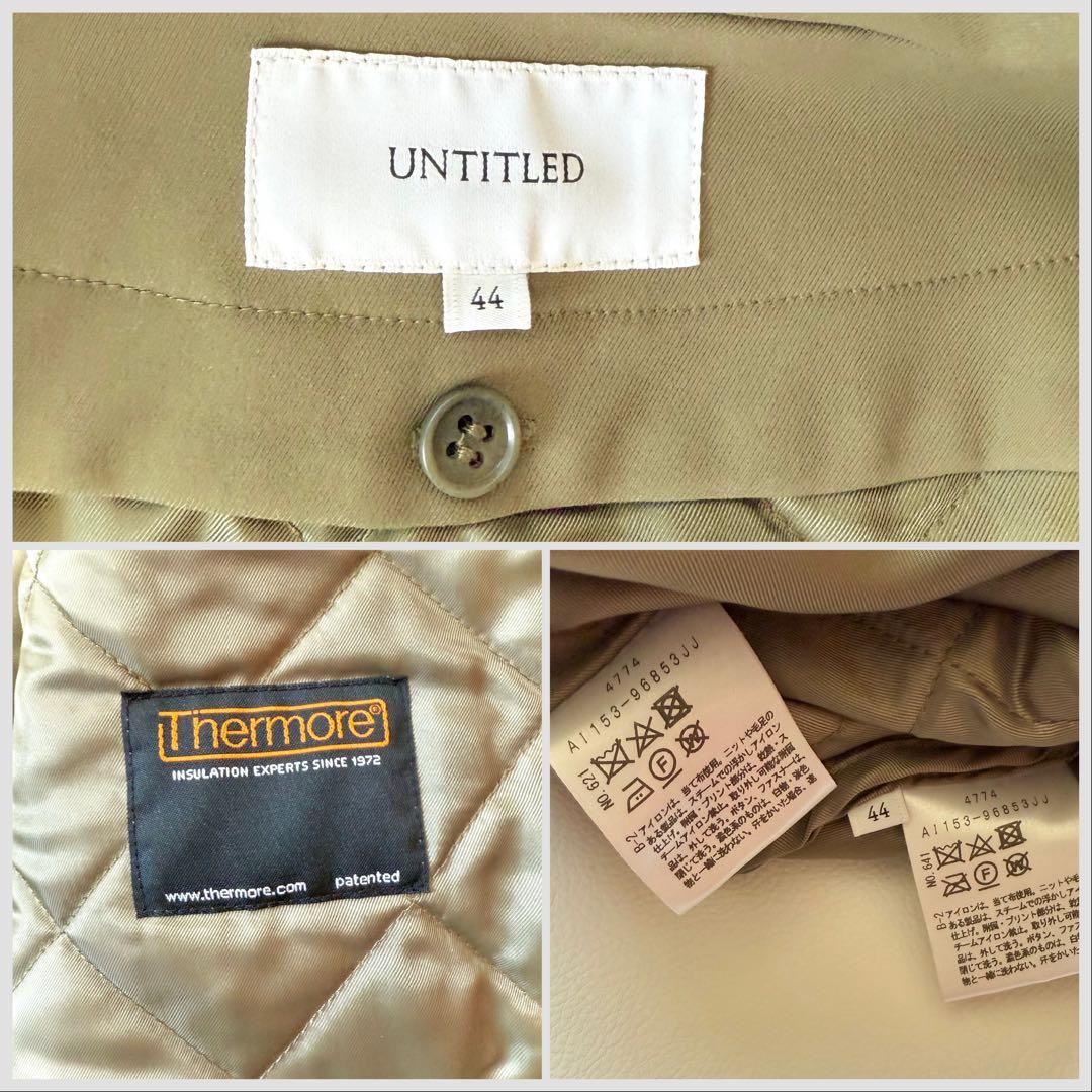 サイズ44✨アンタイトル　Thermoreライナー付 フーデットコート 撥水