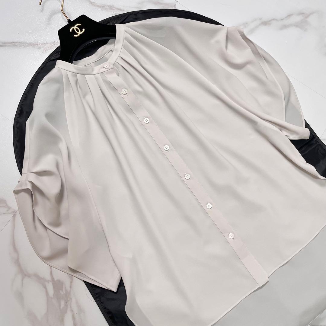 ADORE アドーア フラットジョーゼットブラウス ライトベージュ 近年モデル