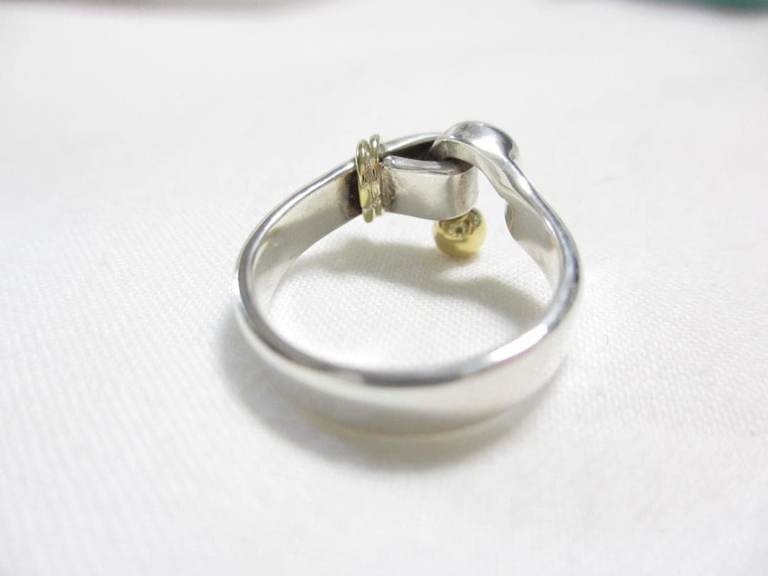 ★ TIFFANY&Co. リング K18YG　シルバー925　8号　磨き済み