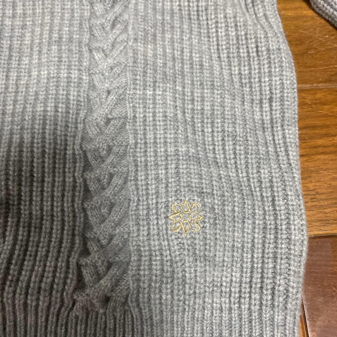 値下げしました。セントアンドリュースグレー ハイネック セーター M