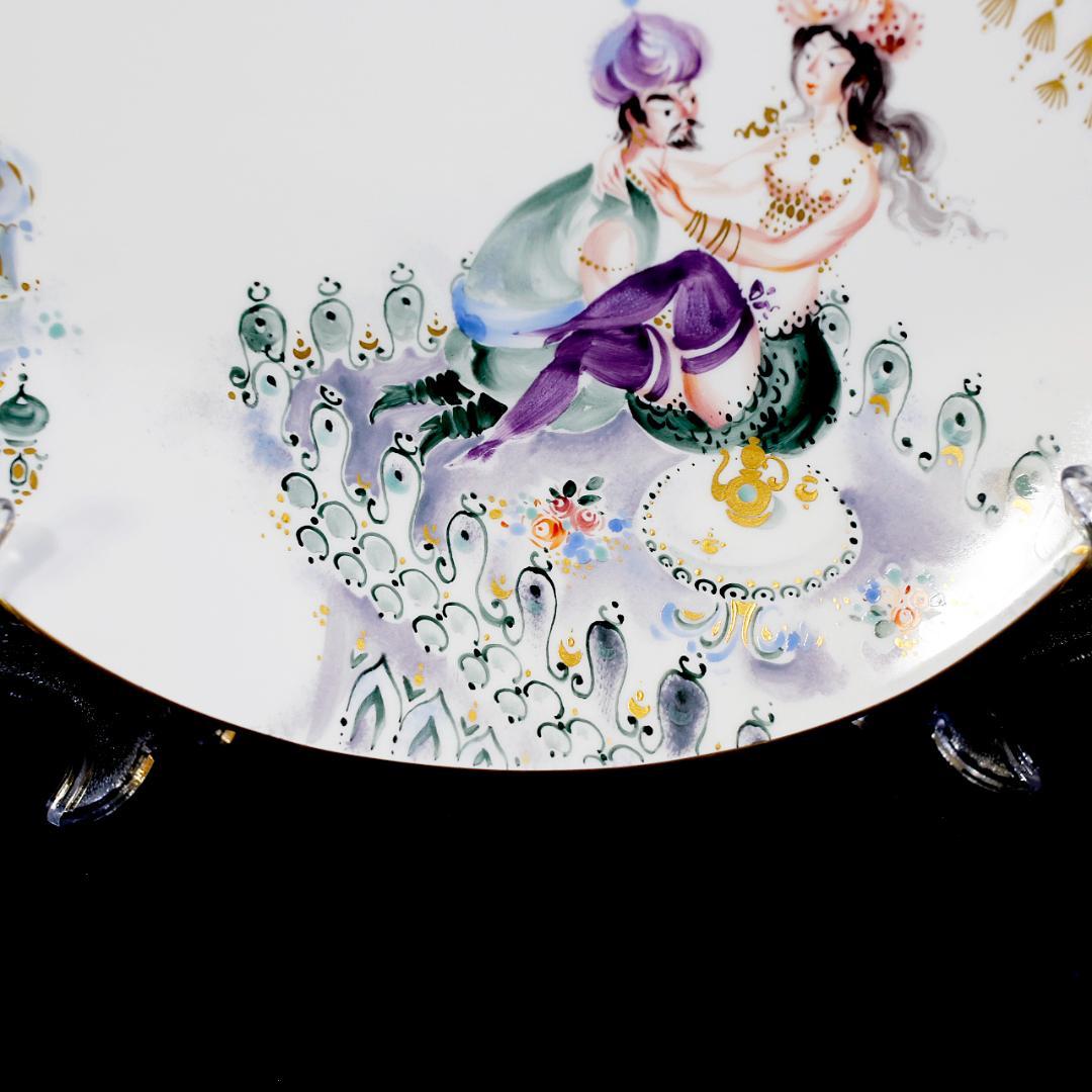【レア極美品】マイセン アラビアンナイト 千夜一夜物語 オーバルプレート