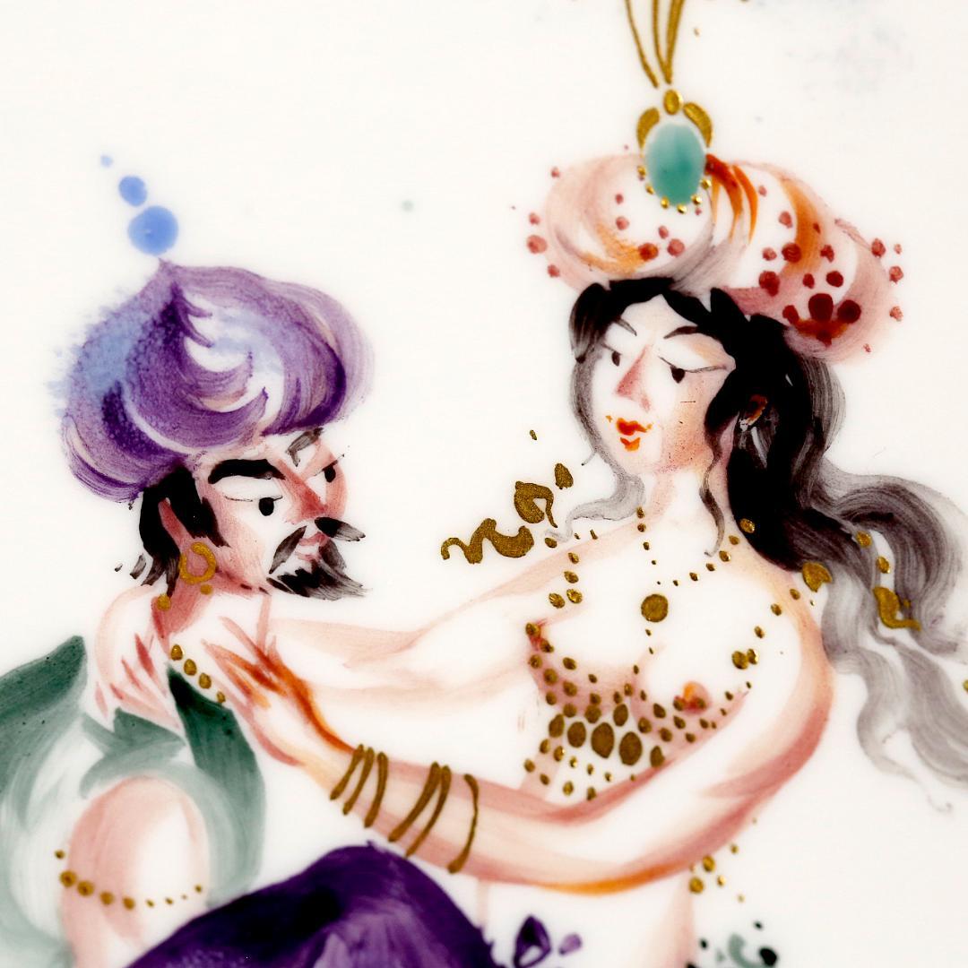 【レア極美品】マイセン アラビアンナイト 千夜一夜物語 オーバルプレート