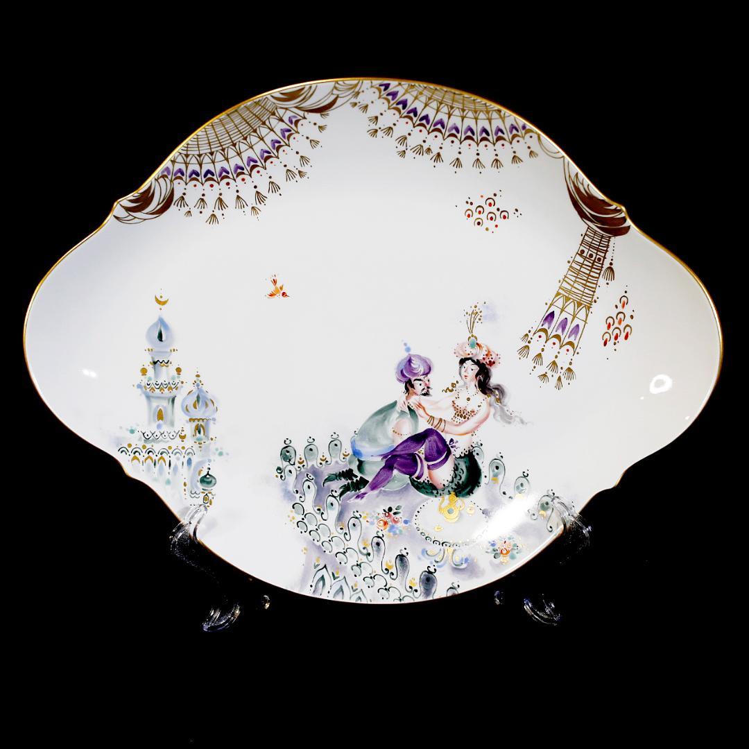 【レア極美品】マイセン アラビアンナイト 千夜一夜物語 オーバルプレート