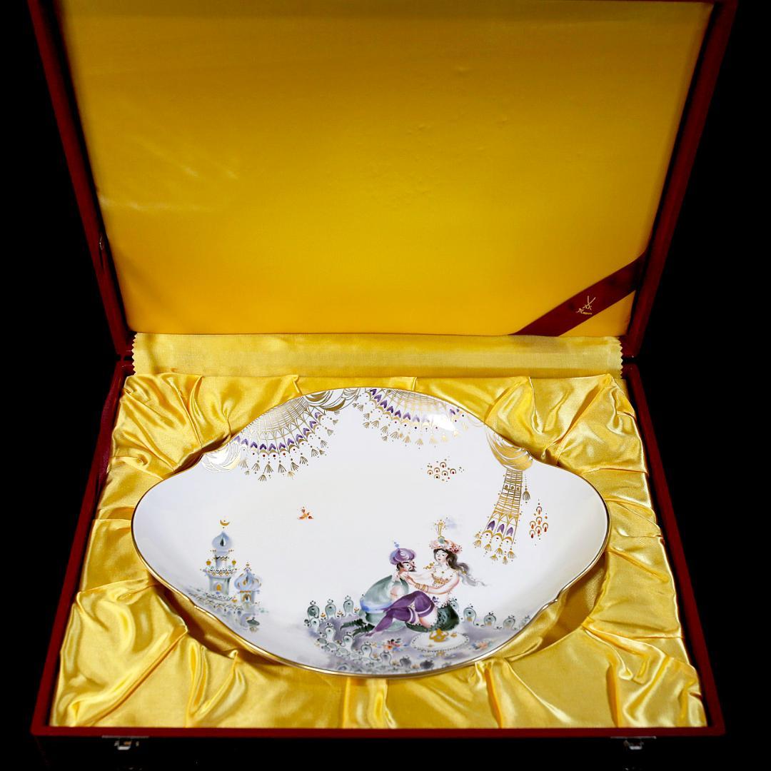 【レア極美品】マイセン アラビアンナイト 千夜一夜物語 オーバルプレート