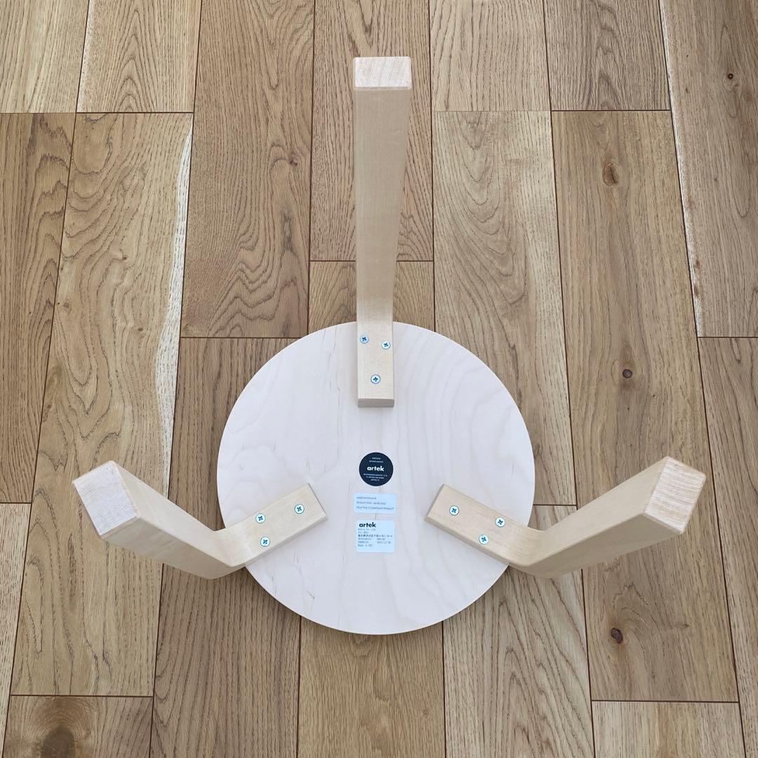 【未使用品】アルテック スツール 60 ナチュラル バーチ材 3本脚 Artek