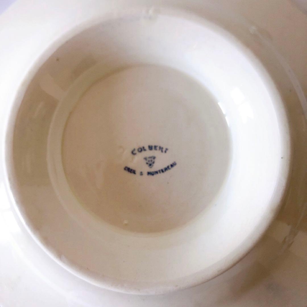 希少　クレイユモントロー　コルベール　ケーキスタンド　フランスアンティーク食器
